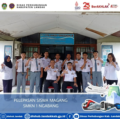 Foto Bersama Dalam Rangka Pelepasan Siswa Magang Dari Smkn 1 Ngabang Jurusan Multimedia Dan Desain Pemodelan Dan Informasi Bangunan (dbib) Tahun 2022