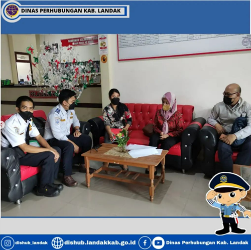 Dishub Landak Berkonsultasi Mengenai Kearsipan Kantor Bersama Dinas Kearsipandan Perpustakaan Landak