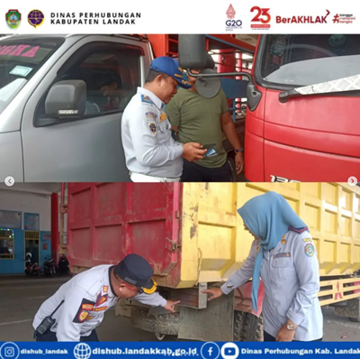 Dishub Landak Sukses Laksanakan Inspeksi Keselamatan Lalu Lintas Dan Angkutan Atau Kegiatan Ramp Check